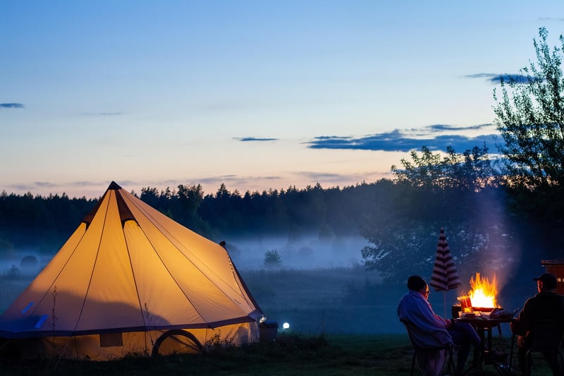 Glamping site by the lake